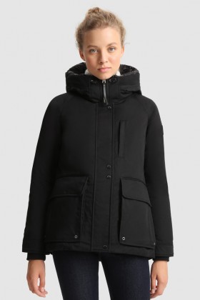 Woolrich Yetna with Adjustable Drawstring Women's Parka Jackets Black