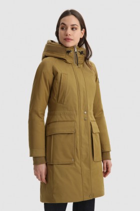 Woolrich Yetna Long Women's Parka Jackets Yellow / Green